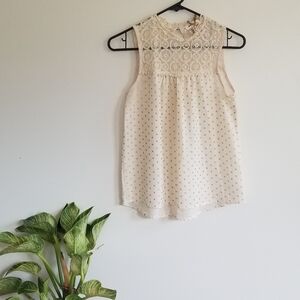 Monteau Polka Dot Lace Blouse size S